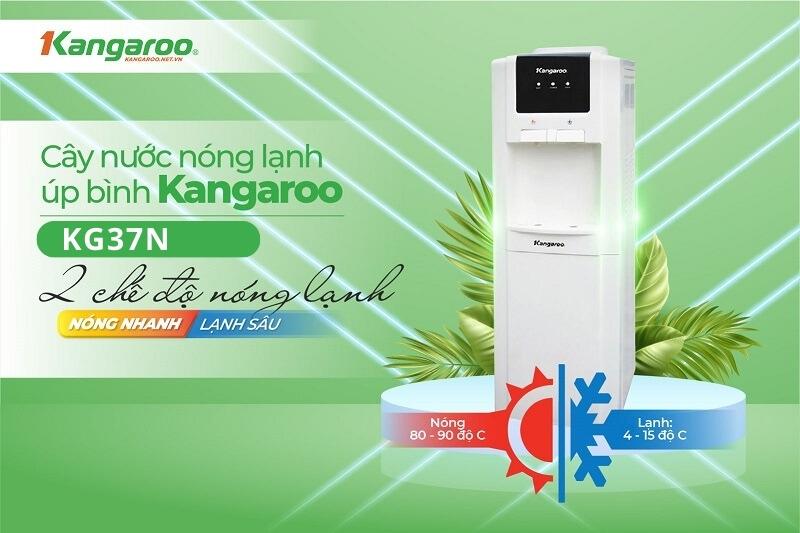 Kangaroo KG37N thiết kế 2 vòi với 2 chế độ nước nóng lạnh riêng biệt