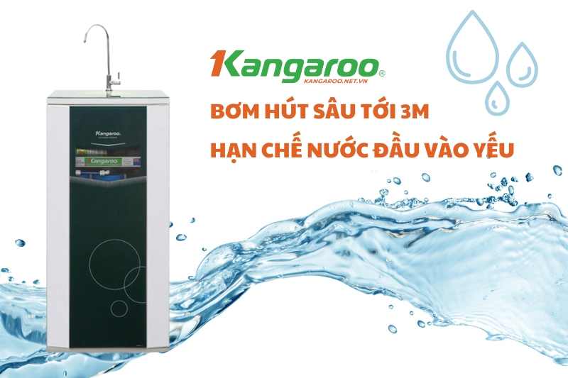 Máy lọc nước Kangaroo KG104A hút nước ở độ sâu lên tới 3m