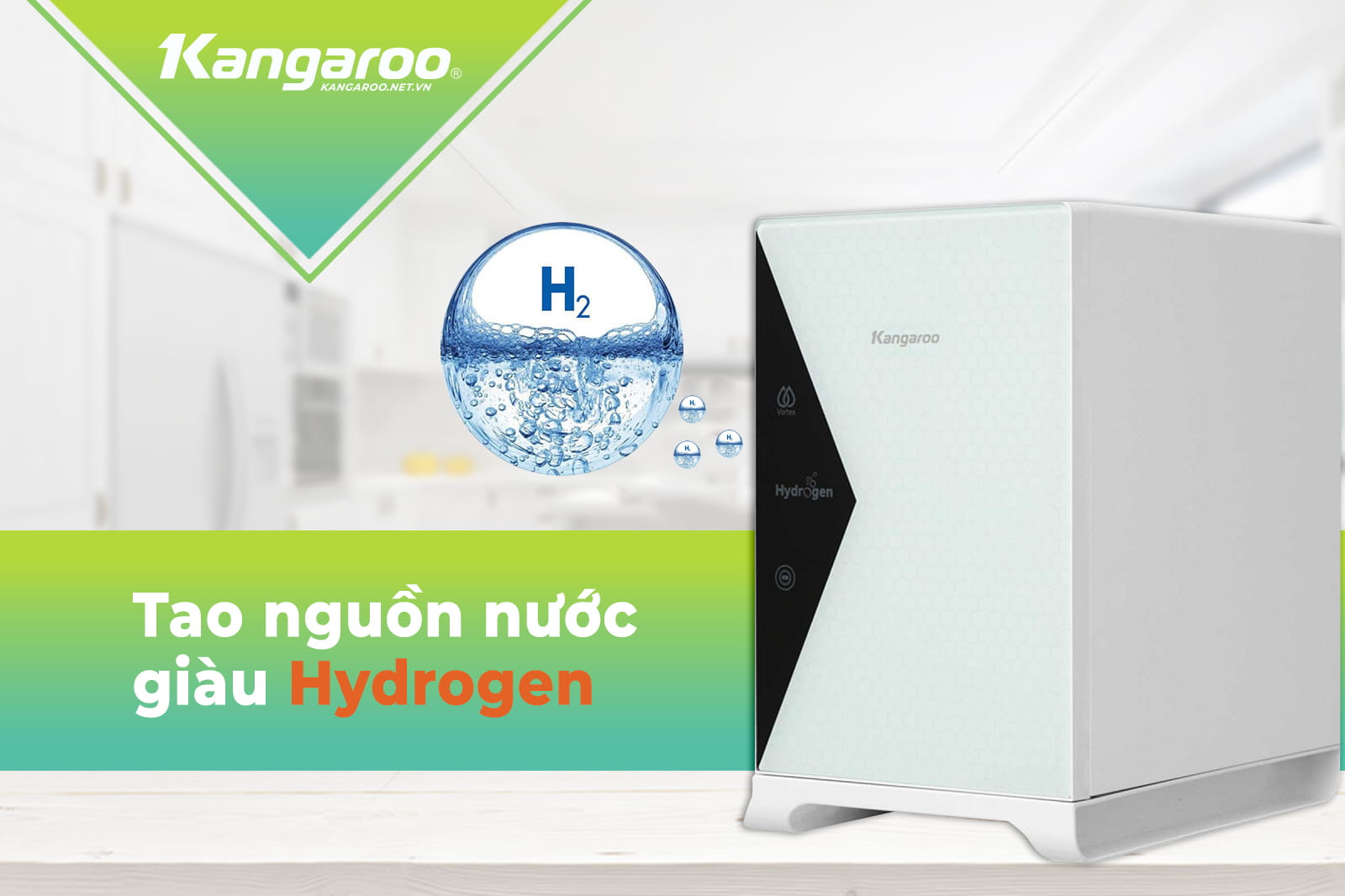 KG100HU+ giúp tạo nguồn nước giàu Hydrogen