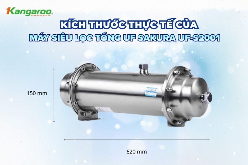 K&iacute;ch thước thực tề của m&agrave;ng si&ecirc;u lọc UF inox 2000L