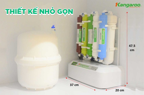 Máy lọc nước âm tủ KGRP88 có thiết kế vô cùng nhỏ gọn