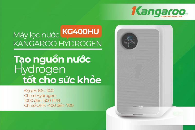 Máy lọc nước Kangaroo KG400HU tạo nguồn nước Hydrogen tốt cho sức khỏe