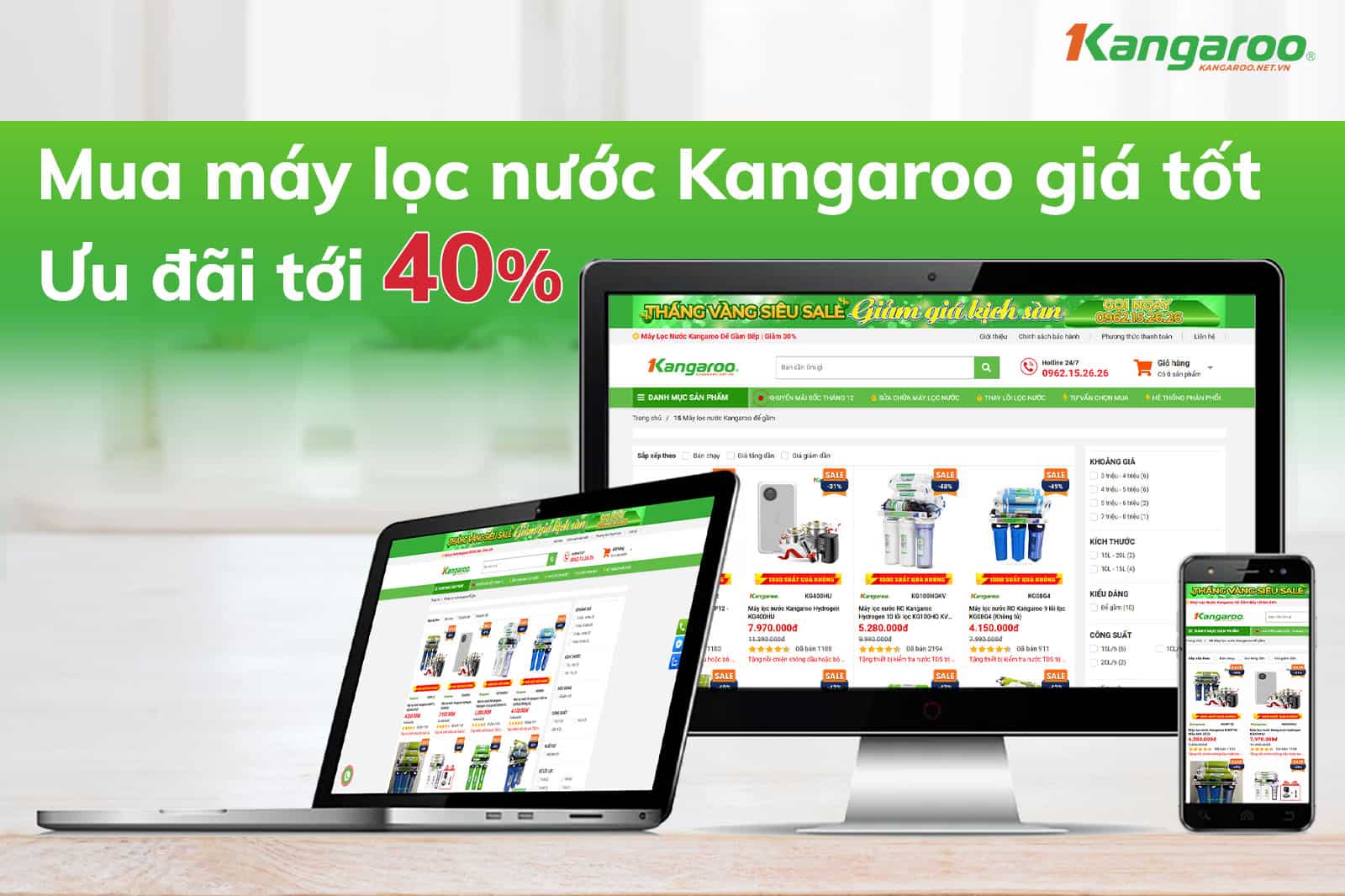 Kangaroo.net.vn - Địa chỉ mua máy lọc nước chính hãng 