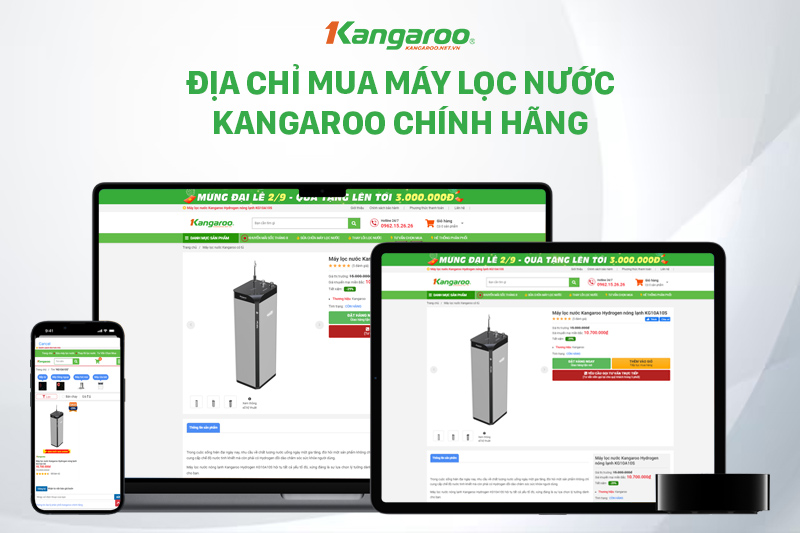 Kangaroo.net.vn - địa chỉ mua máy lọc nước Kangaroo chính hãng uy tín