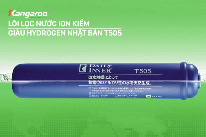 Lõi Lọc Nước Ion Kiềm Giàu Hydrogen Nhật Bản T505 tạo ra loại nước uống an toàn và tốt cho sức khỏe