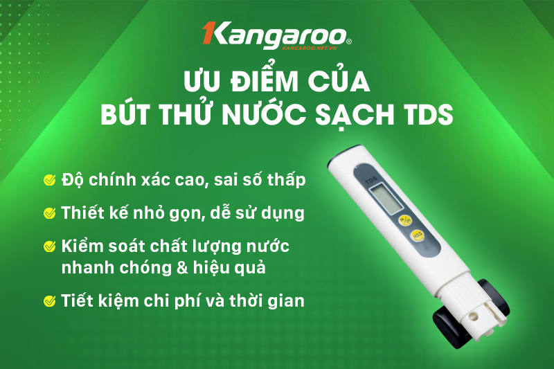Ưu điểm của bút thử nước TDS
