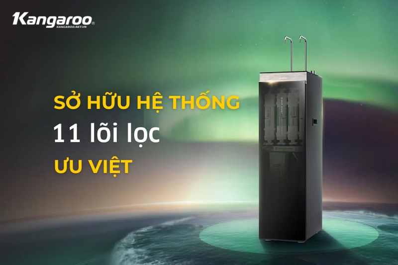 KG11A18 là dòng sản phẩm mới nên được trang bị hệ lõi siêu lọc 11 cấp ưu việt