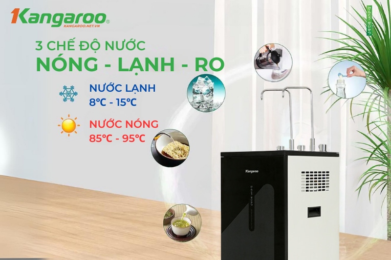 KG10A18 cung cấp 3 chế độ nước tiện lợi