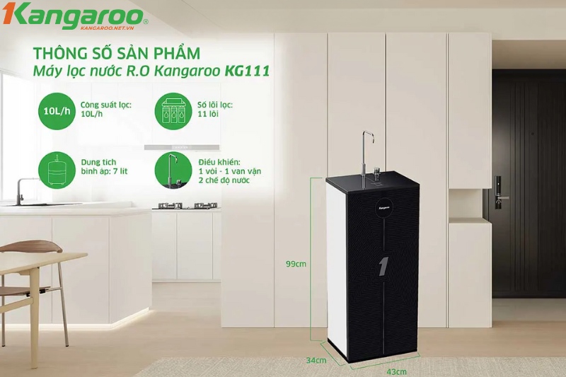 Kangaroo Hydrogen KG111 lọc mạnh mẽ và hiệu quả