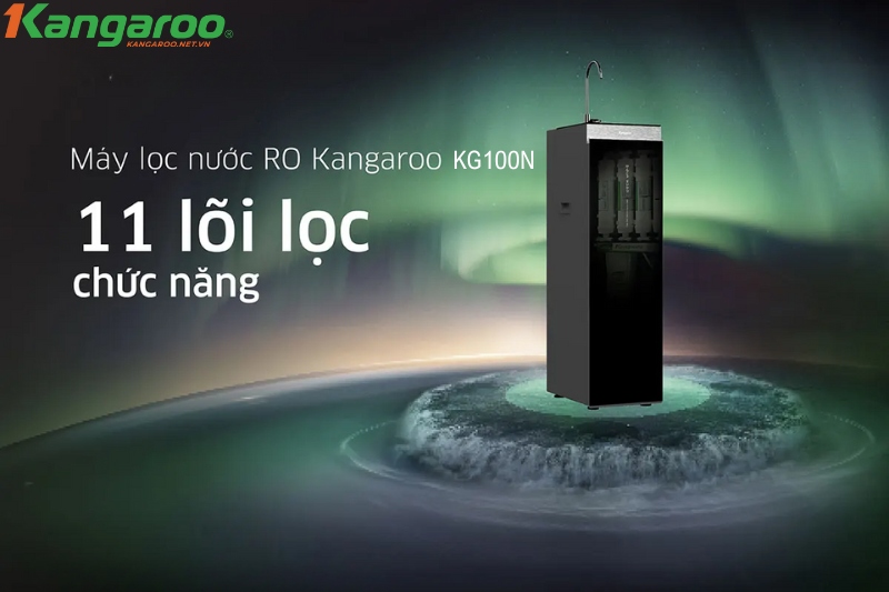 Máy lọc nước Kangaroo KG100N với 11 lõi tiên tiến cung cấp gấp đôi khoáng chất