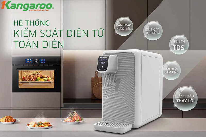 Kangaroo Hydrogen KG400HD hiển thị chỉ số TDS giúp kiểm soát chất lượng nước