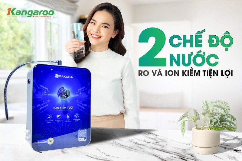 Sở hữu 2 chế độ nước RO và ion kiềm tiện lợi
