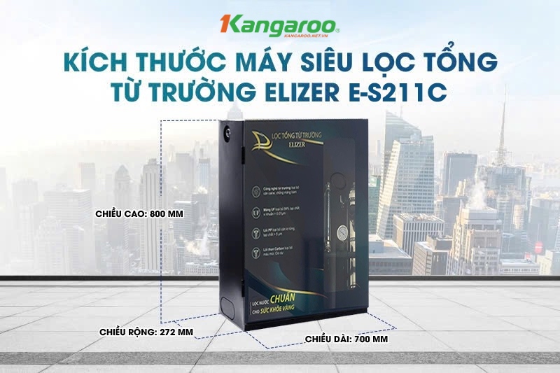 Elizer E-S211C k&iacute;ch thước nhỏ gọn, ph&ugrave; hợp mọi kh&ocirc;ng gian