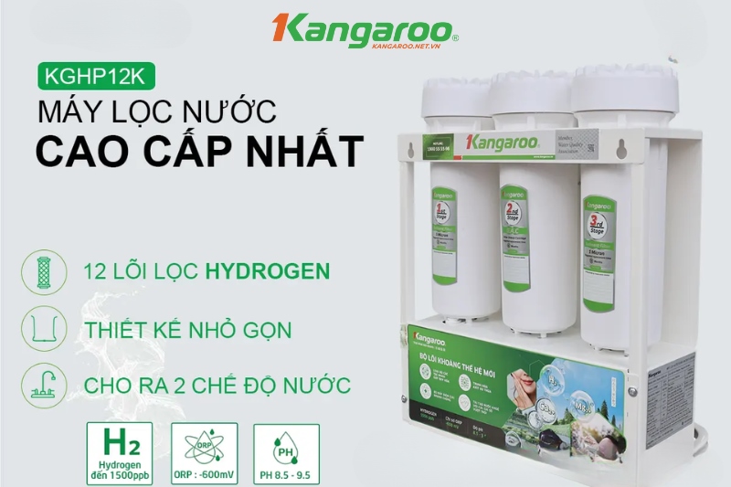 Siêu phẩm máy lọc nước Kangaroo Hydrogen KGHP12K