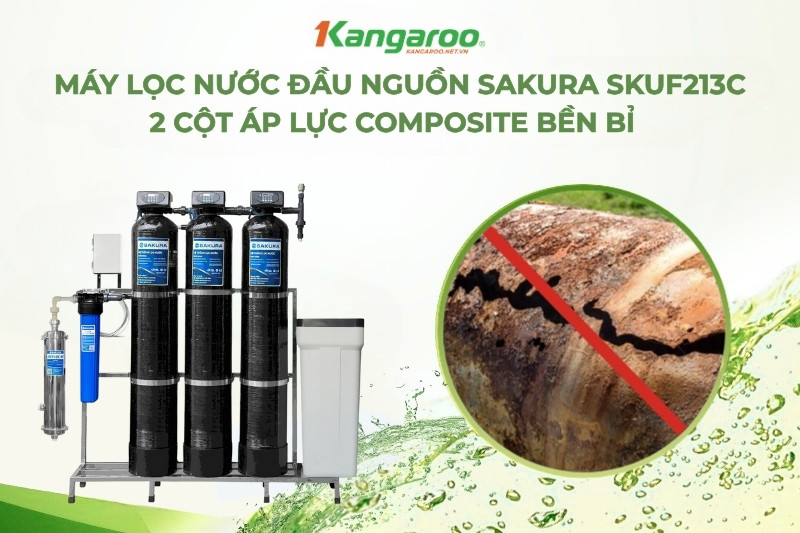 Lọc đầu nguồn Sakura SKUF213C 2 cột áp lực composite bền bỉ
