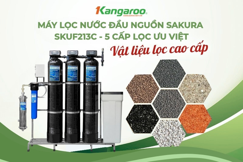 Lọc tổng Sakur SKUF213C - 5 cấp lọc hỗ trợ lọc hiệu quả