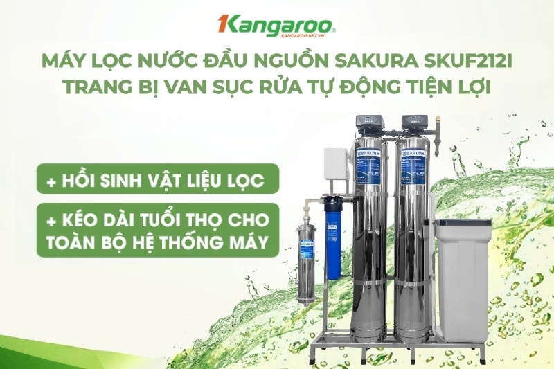 SKUF212I trang bị van sục rửa tự động giúp hồi sinh vật liệu