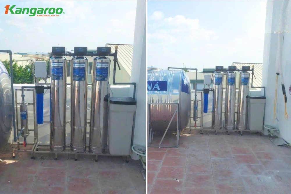 Hình ảnh thực tế máy lọc nước tổng đầu nguồn Sakura SKUF213