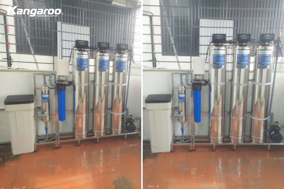 H&igrave;nh ảnh thực tế m&aacute;y lọc nước tổng đầu nguồn Sakura SKUF213