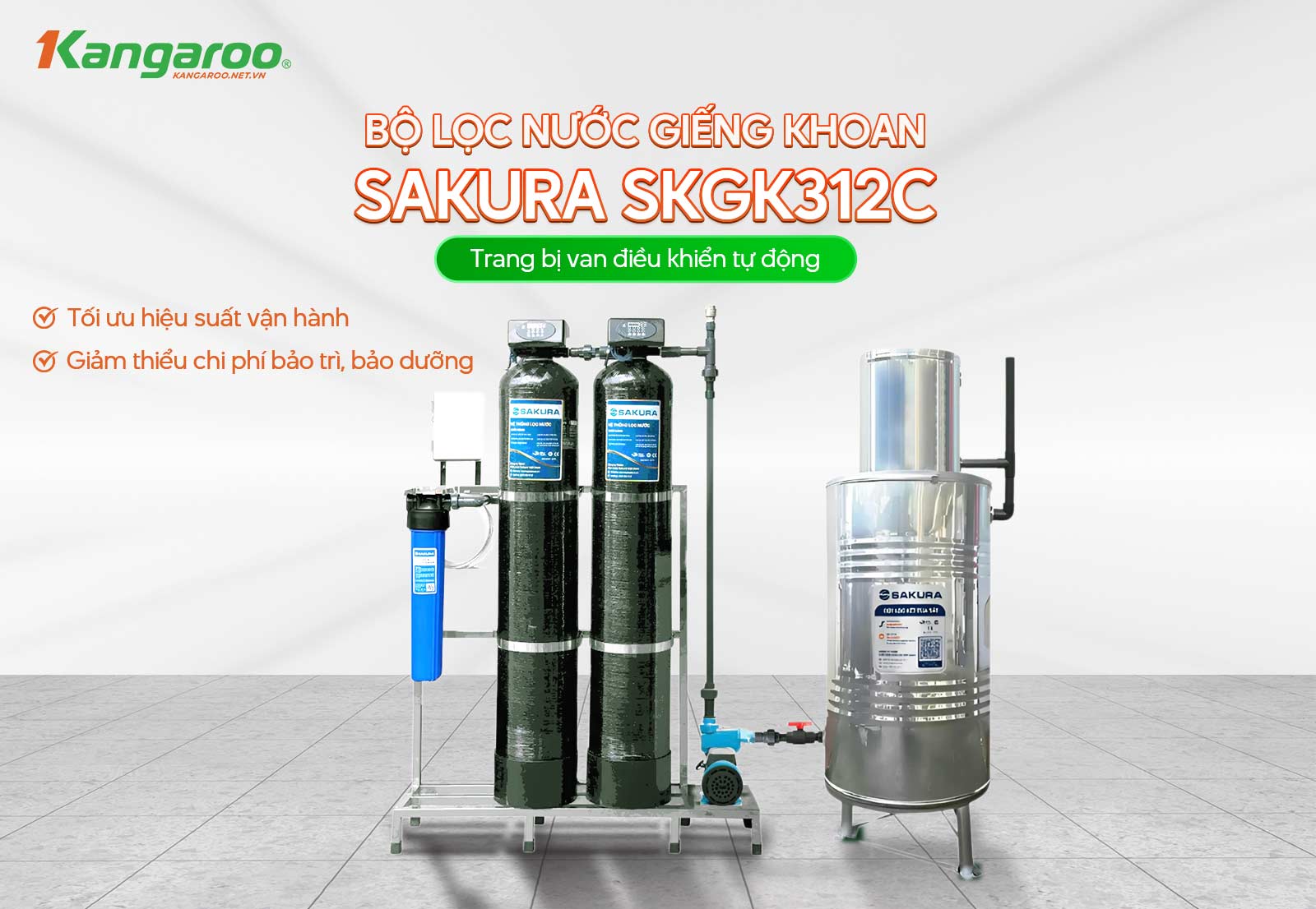Cơ chế tự động sục rửa đảm bảo tối ưu hiệu suất, tiết kiệm thời gian và chi phí
