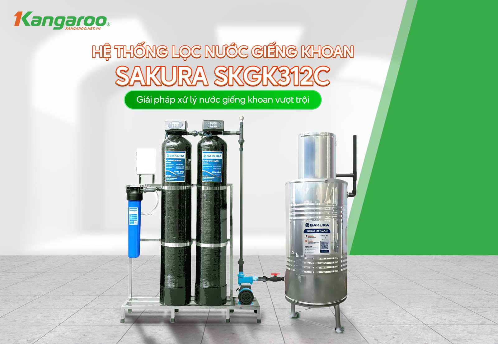 Hệ thống lọc nước Sakura SKGK312C đáp ứng nhiều nhu cầu sử dụng khác nhau