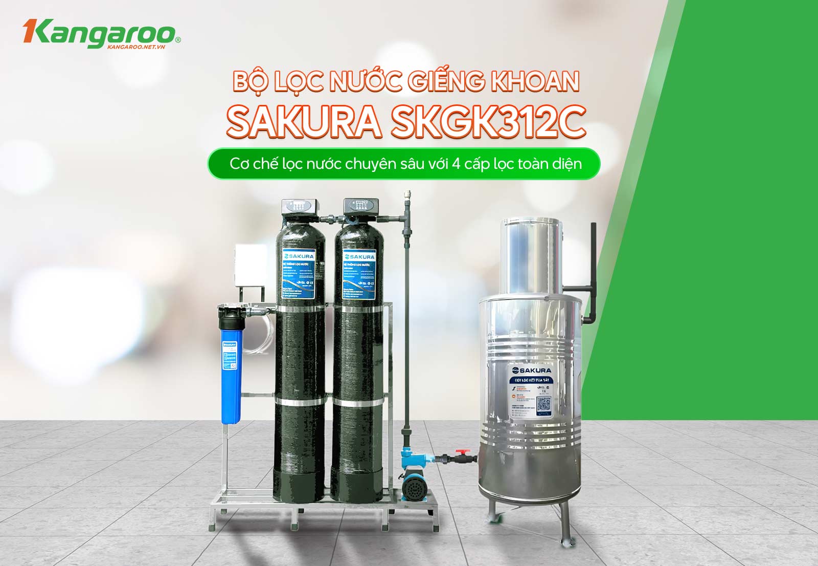 Sakura SKGK312C được trang bị 4 cấp lọc toàn diện, chuyên sâu