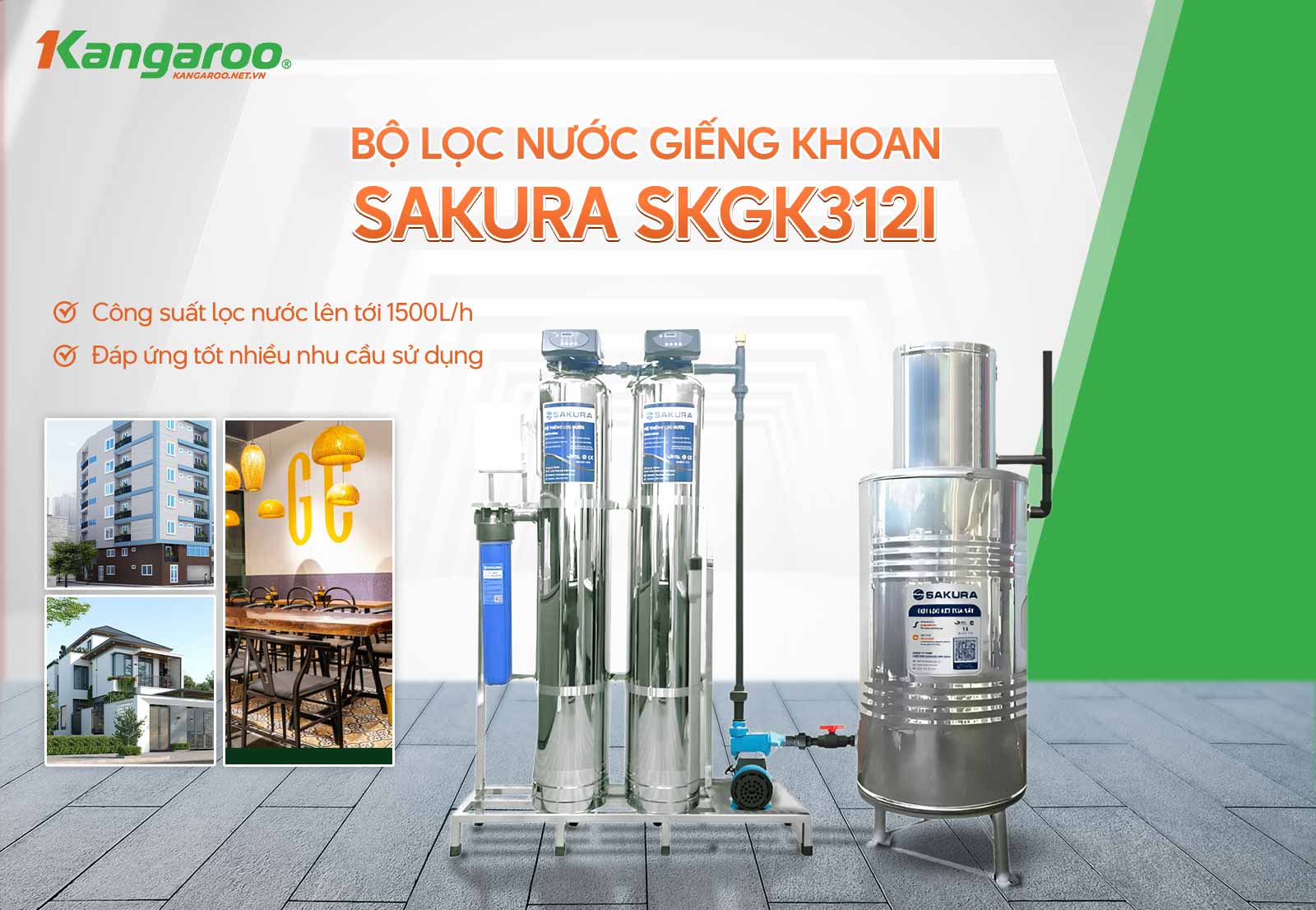 Thiết bị  lọc nước Sakura SKGK312I đáp ứng nhiều nhu cầu sử dụng khác nhau