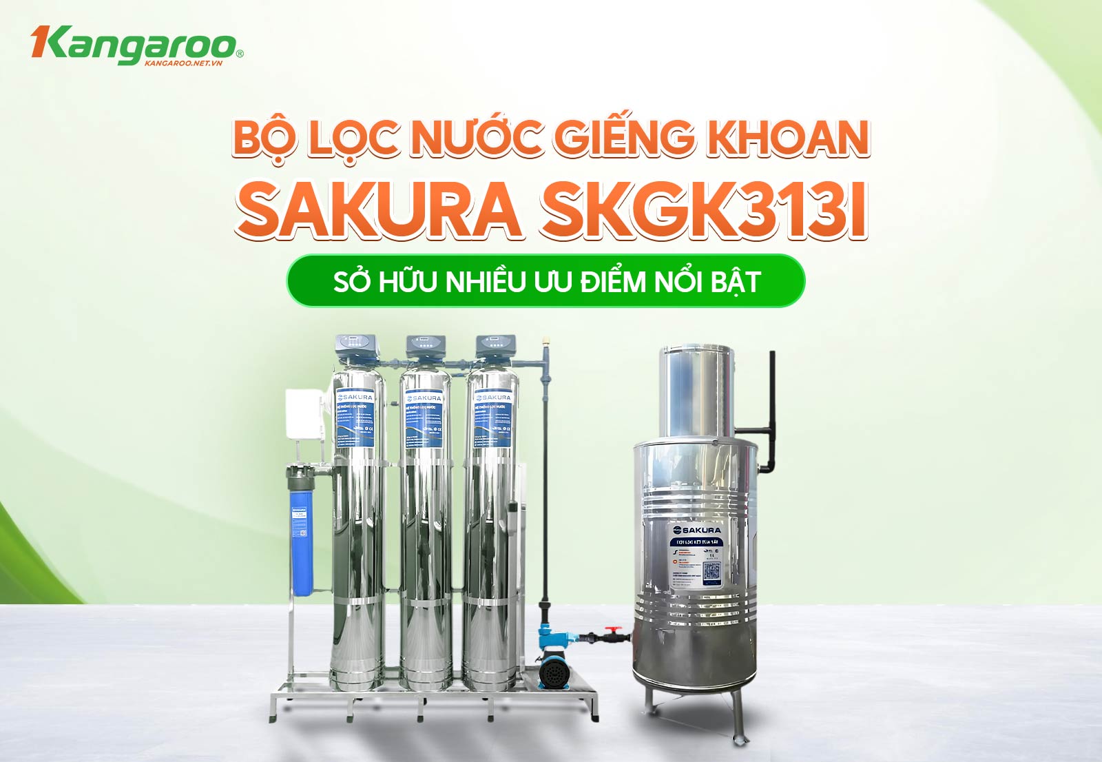 Hệ thống lọc nước Sakura SKGK313I gây ấn tượng với nhiều ưu điểm nổi bật