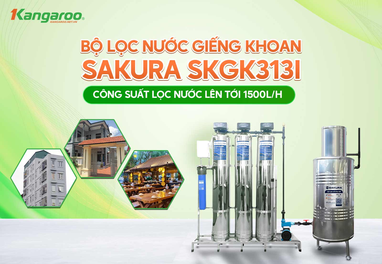 Thiết bị lọc nước Sakura SKGK313I đáp ứng tốt nhiều nhu cầu sử dụng khác nhau