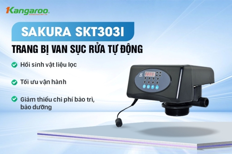 Sakura SKT303I trang bị van sục rửa tự động tiện lợi, tối ưu trải nghiệm khách hàng