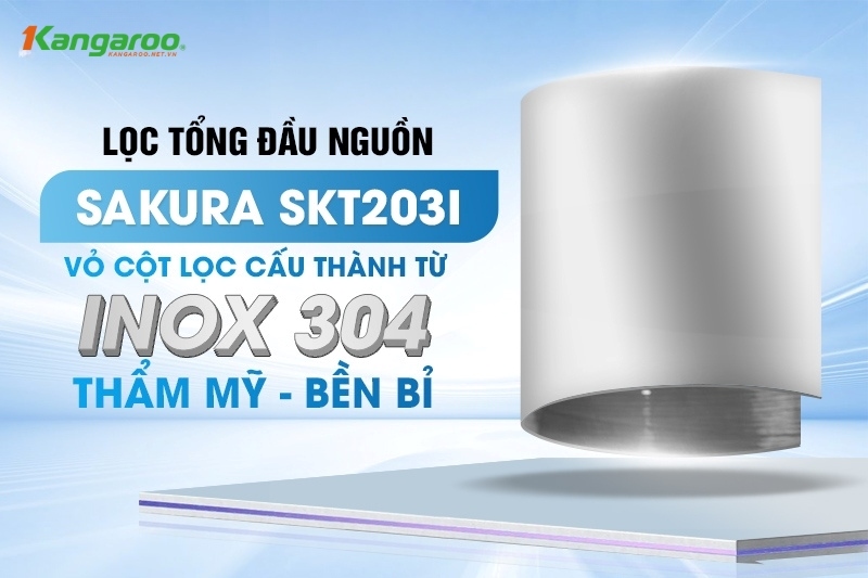 Vỏ cột lọc làm từ inox 304 cao cấp
