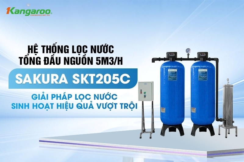 Sakura SKT205C là giải pháp lọc nước sinh hoạt vượt trội với công suất lọc mạnh mẽ