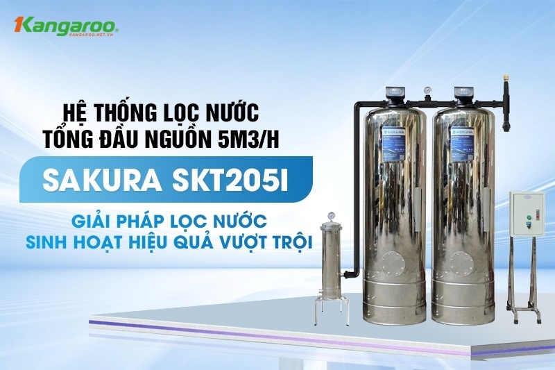 Sakura SKT205I là giải pháp lọc nước sinh hoạt vượt trội với công suất lọc mạnh mẽ