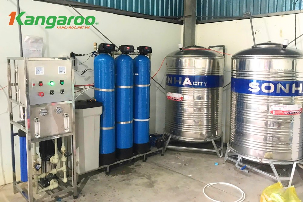 Hình ảnh thực tế hệ thống lọc nước tinh khiết SAKURA 250L/H SKTK250/AT
