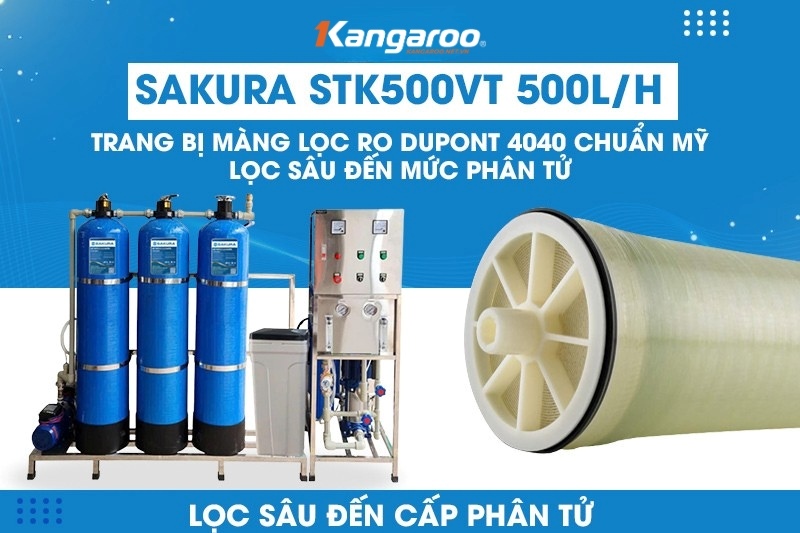 SKTK500/VT trang bị m&agrave;ng RO Dupont 4040 đảm bảo chất lượng nước đầu ra