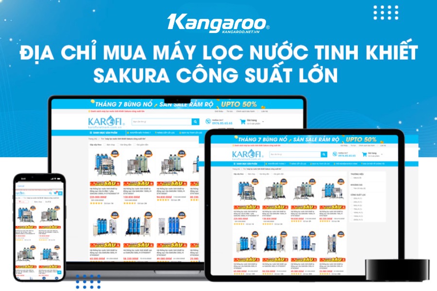 Địa chỉ mua máy lọc nước công suất lớn Sakura 500L/H chính hãng - giá tốt