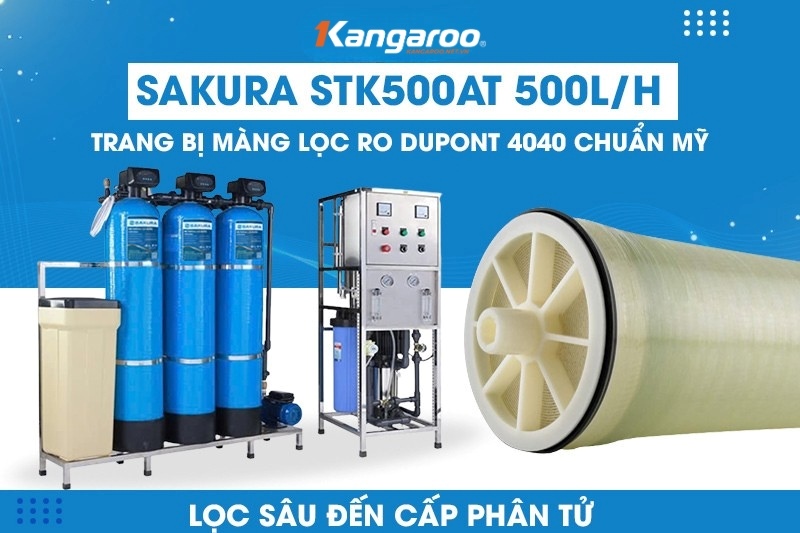 SKTK500/AT trang bị m&agrave;ng RO Dupont 4040 đảm bảo chất lượng nước đầu ra