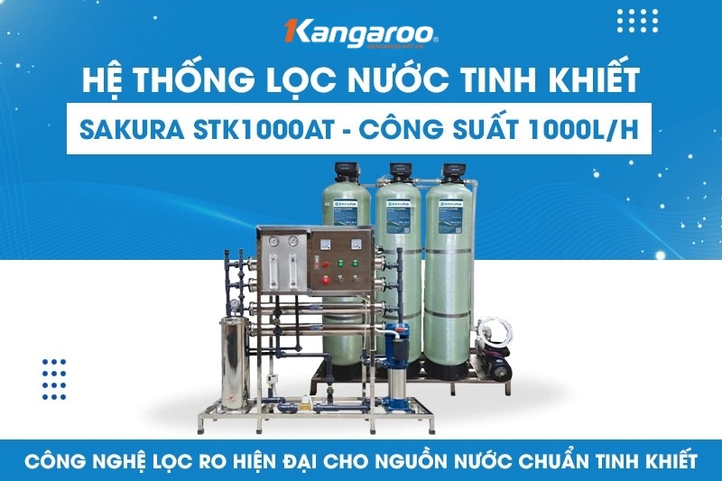 Hệ thống lọc nước tinh khiết tự động sục rửa 1000L/H - Sakura STK1000AT