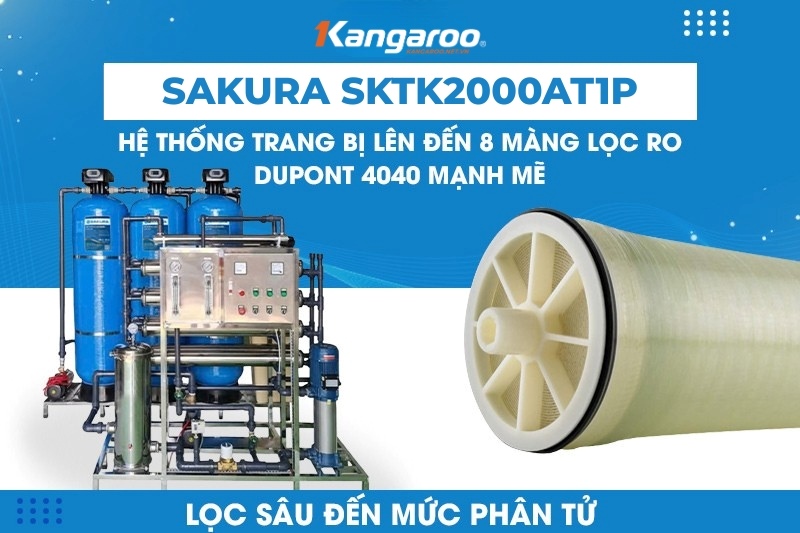 8 màng RO 4040 Dupont có khả năng lọc sâu tới cấp độ phân tử