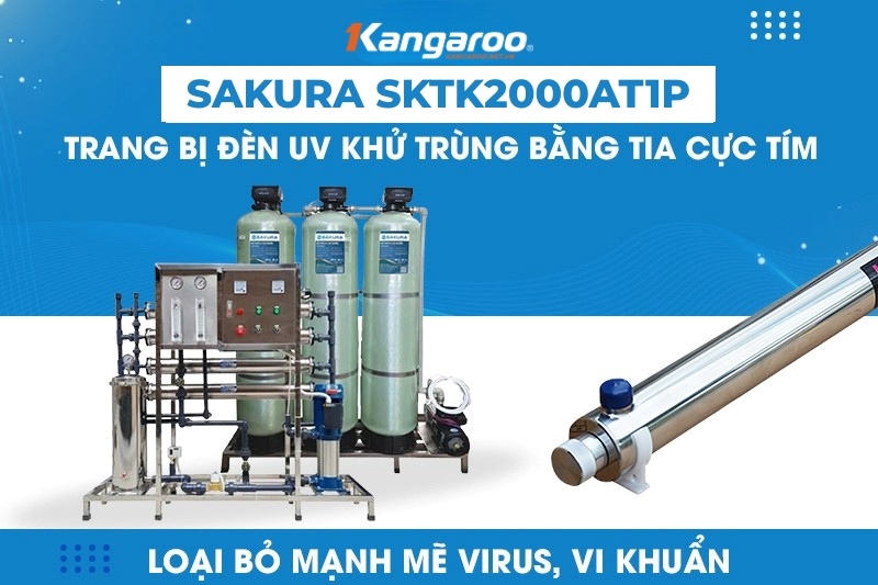 SAKURA SKTK2000/AT1P sở hữu đèn diệt khuẩn bằng tia UV đảm bảo an toàn tuyệt đối