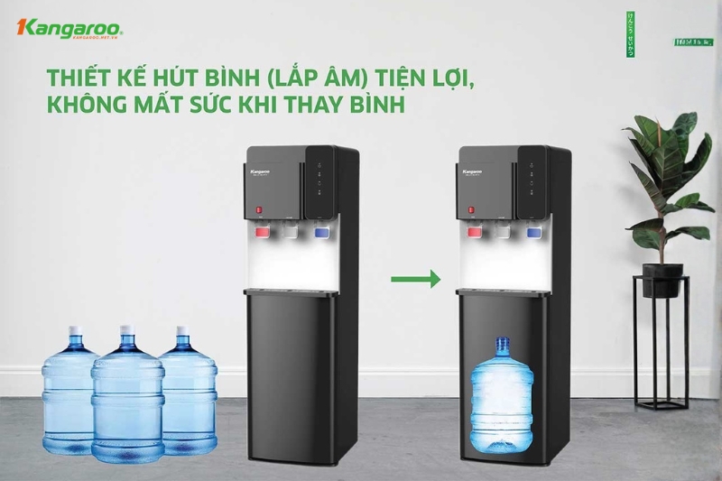 Kangaroo KG699A3 có thiết kế hút bình tiện lợi