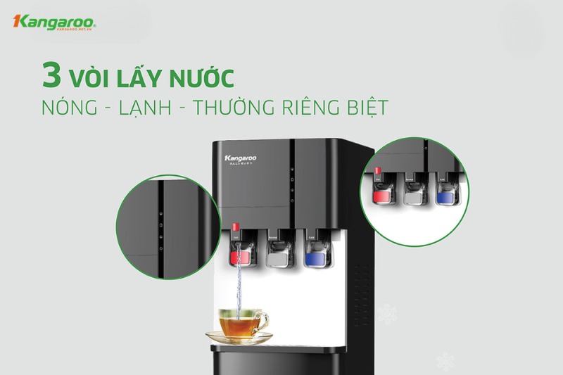Cung cấp 3 v&ograve;i nước n&oacute;ng &ndash; lạnh &ndash; thường tiện lợi