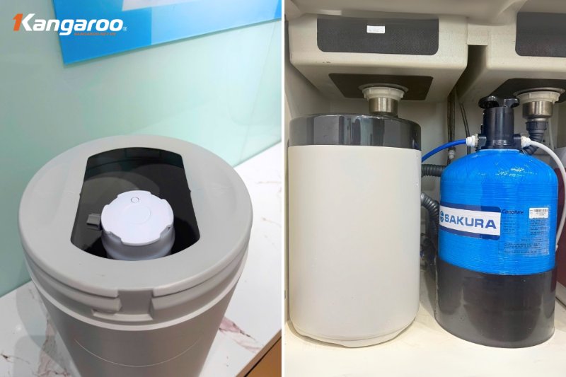 H&igrave;nh ảnh lắp đặt thực tế của m&aacute;y lọc nước xử l&yacute; canxi Sakura S1015 - 3