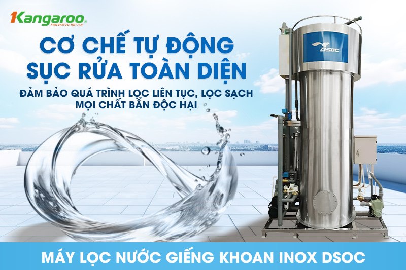 Thiết bị được tích hợp thêm tính năng tự động sục rửa
