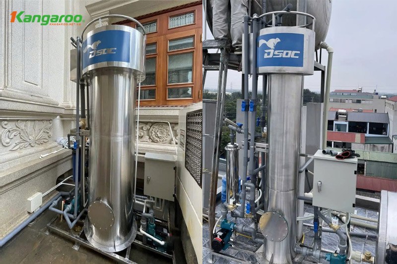 H&igrave;nh ảnh lắp đặt thực tế m&aacute;y lọc nước giếng khoan c&ocirc;ng suất 30m3