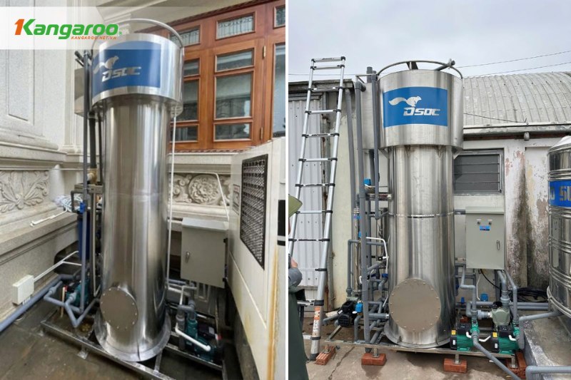 Hình ảnh lắp đặt thực tế máy lọc nước giếng khoan công suất 25m3