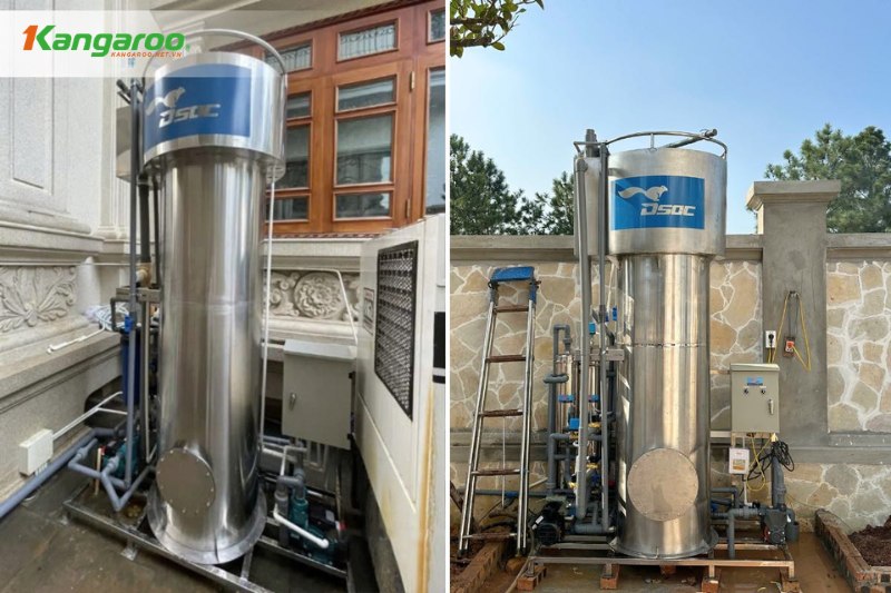 H&igrave;nh ảnh lắp đặt thực tế m&aacute;y lọc nước giếng khoan c&ocirc;ng suất 15m3