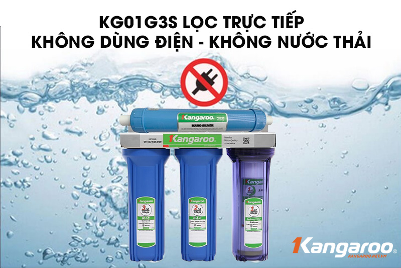 KG01G3S lọc trực tiếp không dùng điện - không nước thải