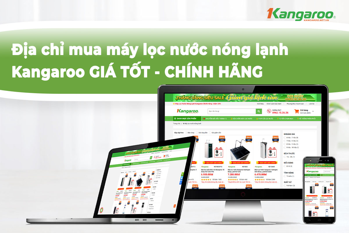 Kangaroo.net.vn - Địa chỉ mua máy lọc nước nóng lạnh Kangaroo chính hãng giá rẻ nhất