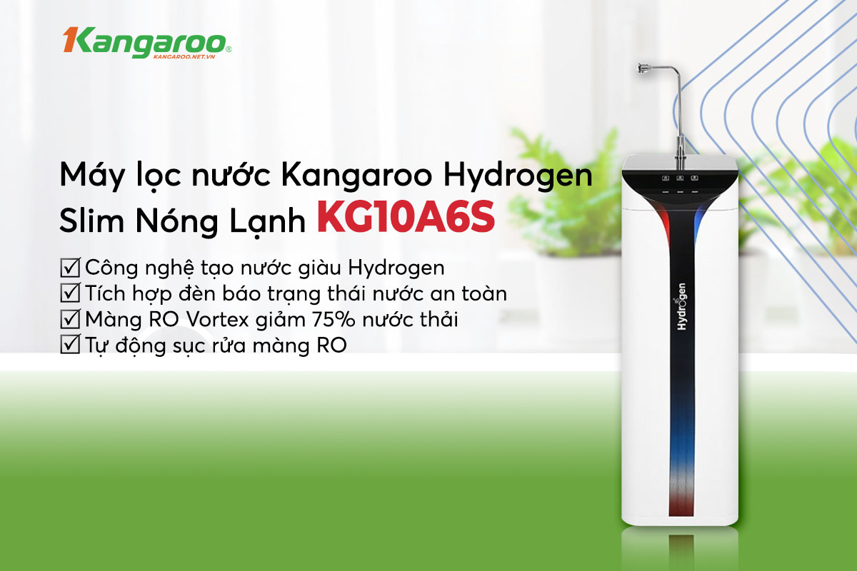 Máy lọc nước nóng lạnh Kangaroo Hydrogen KG10A6S 